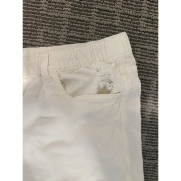 Aerie‎ White Distressed Drawcord Lightweight Pants XXL Tall - Picture 4 of 7